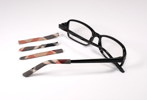 Tartan Soft Tip temple covers By Templesox for eyeglasses or sunglasses.