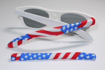 American Flag Templesox eyewear sleeve temple arm covers for sunglasses or eyeglasses.