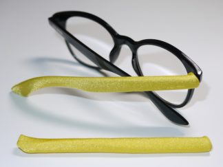 Yellow Bananas Templesox eyewear sleeve temple arm covers for sunglasses or eyeglasses.