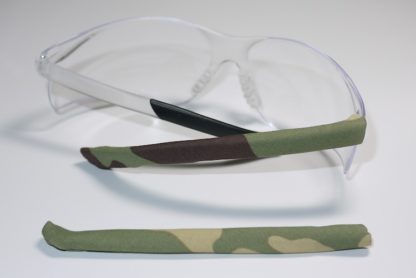 Camouflage Templesox eyewear sleeve temple arm covers for sunglasses or eyeglasses.