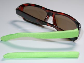 Lime Green Templesox eyewear sleeve temple arm covers for sunglasses or eyeglasses.
