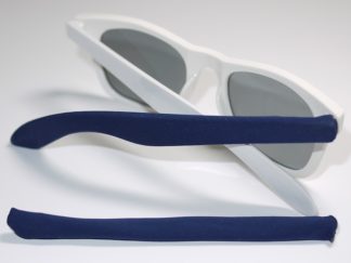 Navy Blue Templesox eyewear sleeve temple arm covers for sunglasses or eyeglasses.