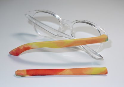 Tie Dye Templesox eyewear sleeve temple arm covers for sunglasses or eyeglasses.